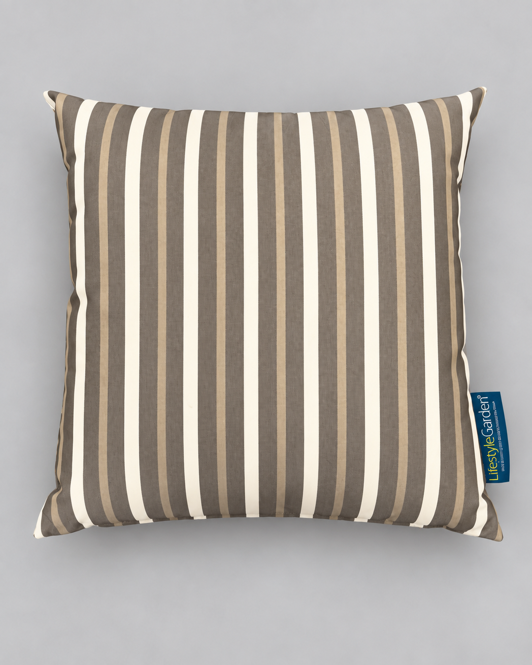 Coffee Stripe Outdoor Scatter Cushion 35x35cm - Lifestyle Garden