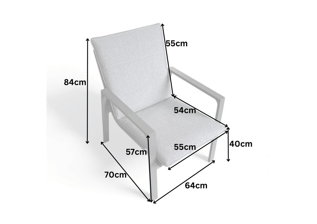 Ivy Aluminium Outdoor 4 Piece Sofa Set in Anthracite