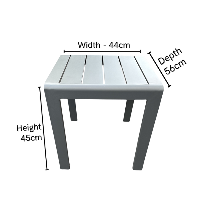 Ivy Aluminium Three Piece Bistro Set in Anthracite