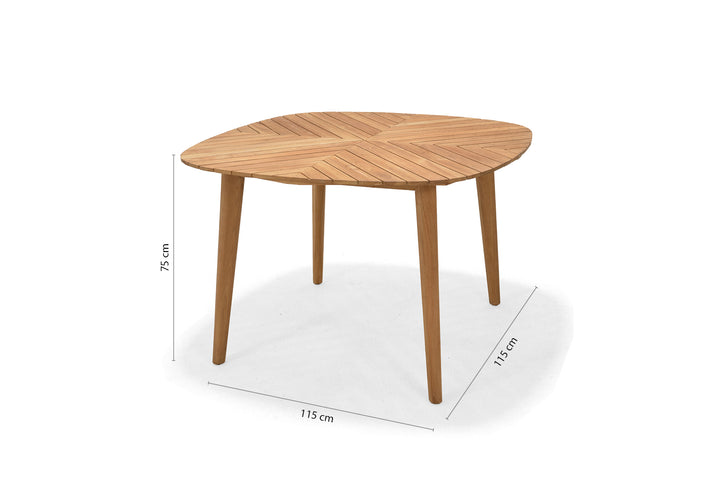 Jade 115x115cm Square Teak Dining Table - Lifestyle Garden