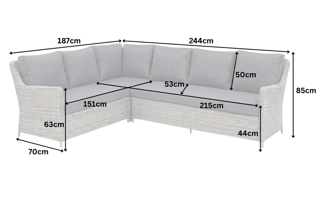 Luna Rattan Outdoor Corner Sofa Set with Rise & Fall Table - Dark Willow