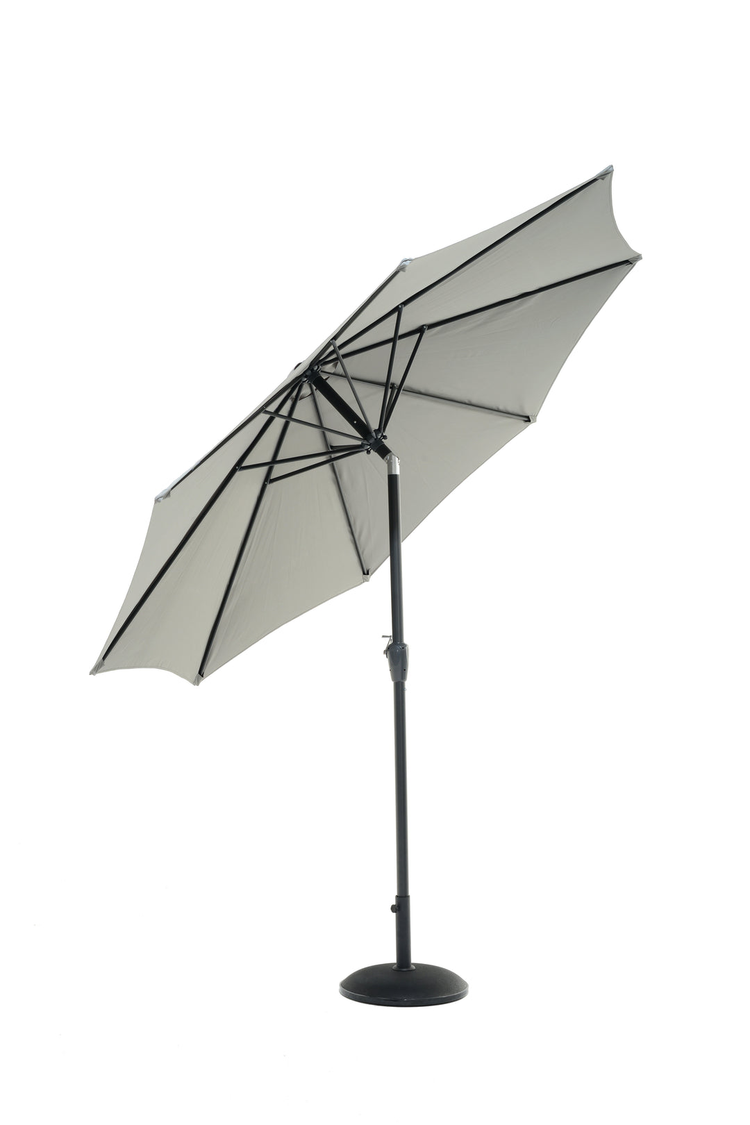 BLACK FRIDAY BUNDLE - Urbanite Dark Deluxe High Back 6 Seat Dining Set With Parasol and Base