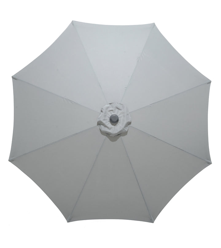 BLACK FRIDAY BUNDLE - Urbanite Dark Deluxe High Back 6 Seat Dining Set With Parasol and Base