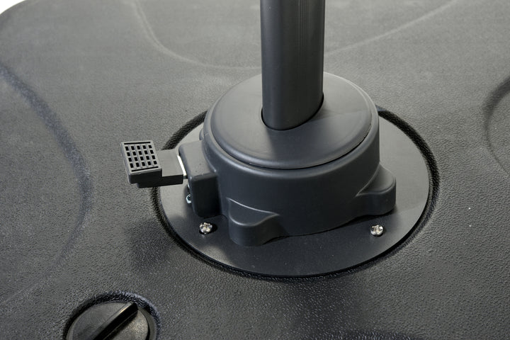 BLACK FRIDAY BUNDLE: Urbanite Dark 8 Seat Dining Set WITH 3 x 3m Cantilever Parasol and Base