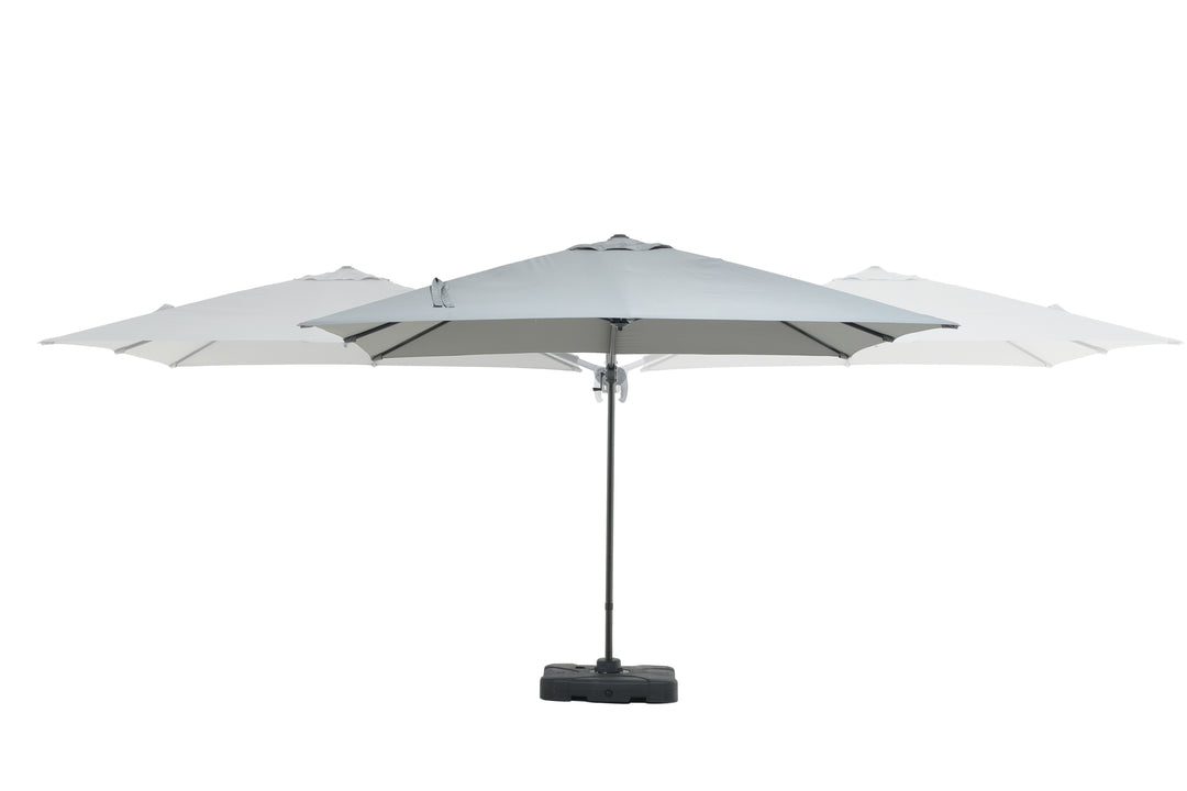 BLACK FRIDAY BUNDLE: Urbanite Dark 8 Seat Dining Set WITH 3 x 3m Cantilever Parasol and Base