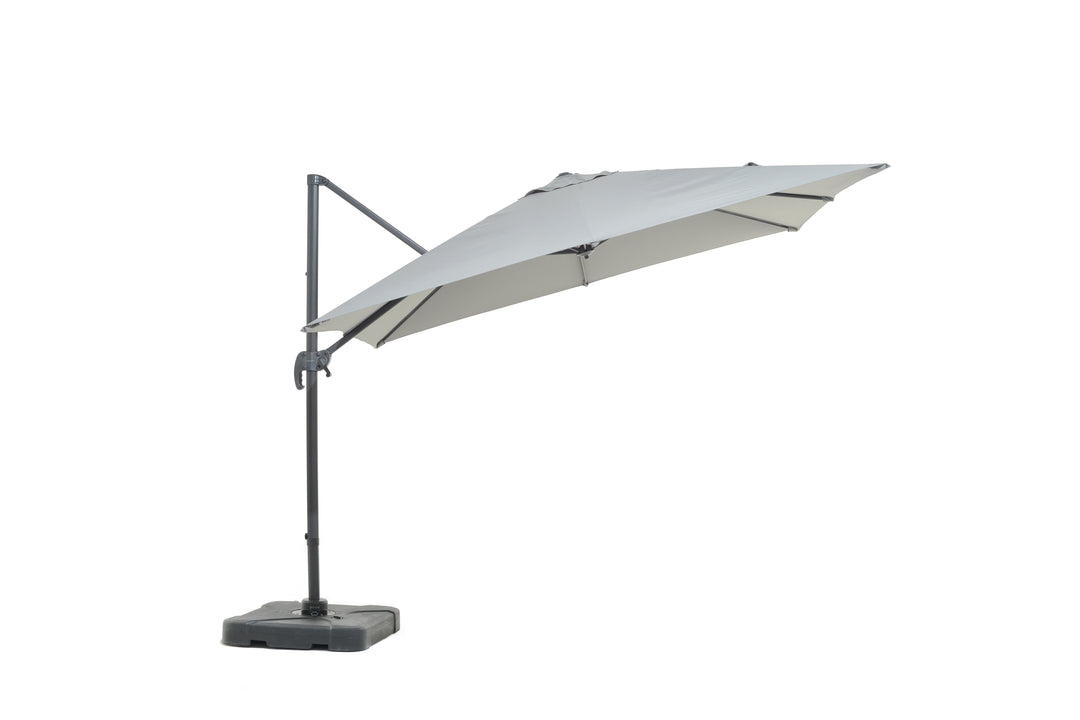 BLACK FRIDAY BUNDLE: Urbanite Dark 8 Seat Dining Set WITH 3 x 3m Cantilever Parasol and Base