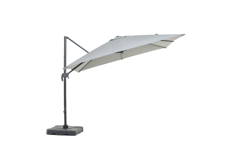 BLACK FRIDAY BUNDLE: Urbanite Dark 8 Seat Dining Set WITH 3 x 3m Cantilever Parasol and Base