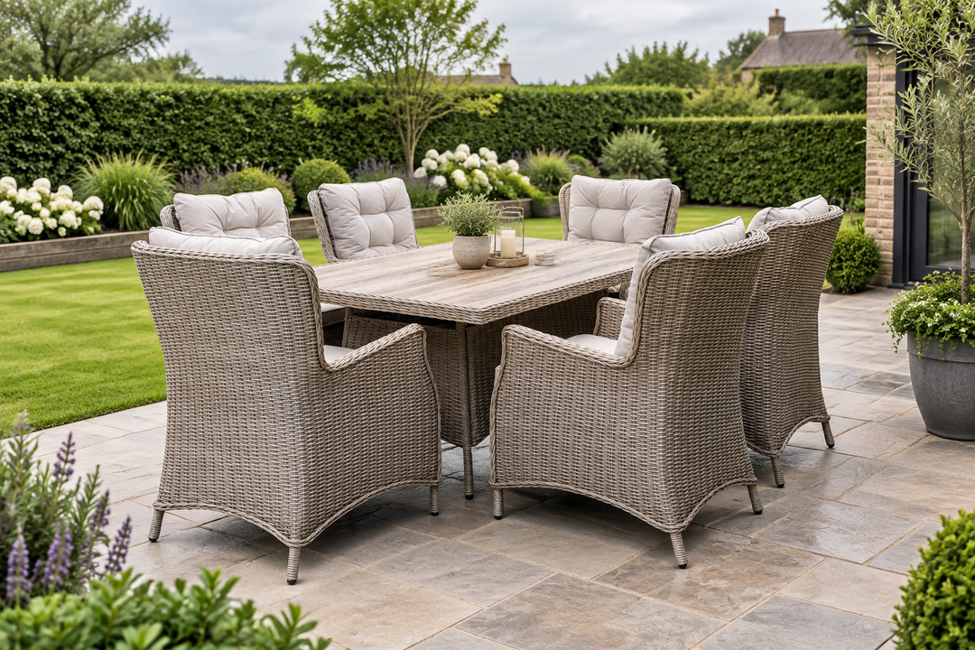 Savannah 6 Seater Rectangular Dining Set - Light Oak | KENT ONLY DELIVERY