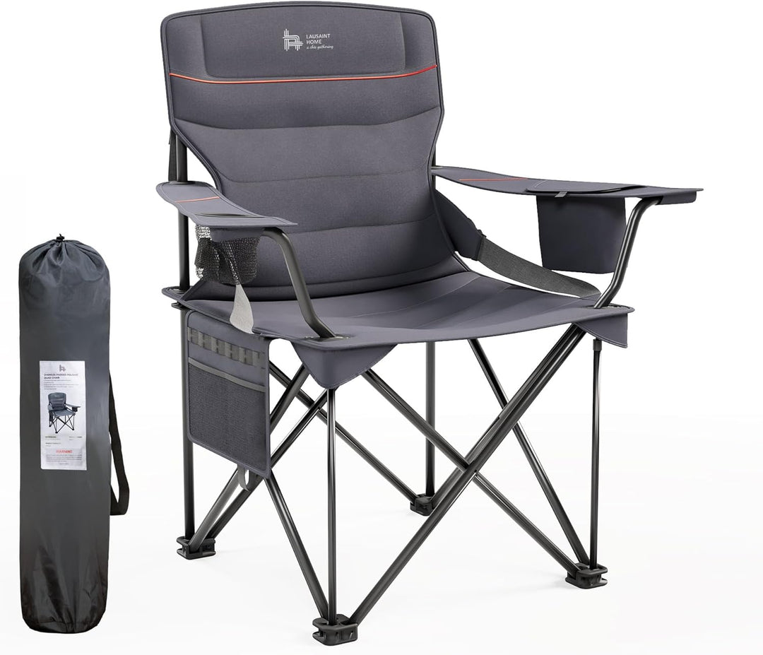 Outsider Oversize Quad Folding Camp Chair with Adjustable Lumbar Support