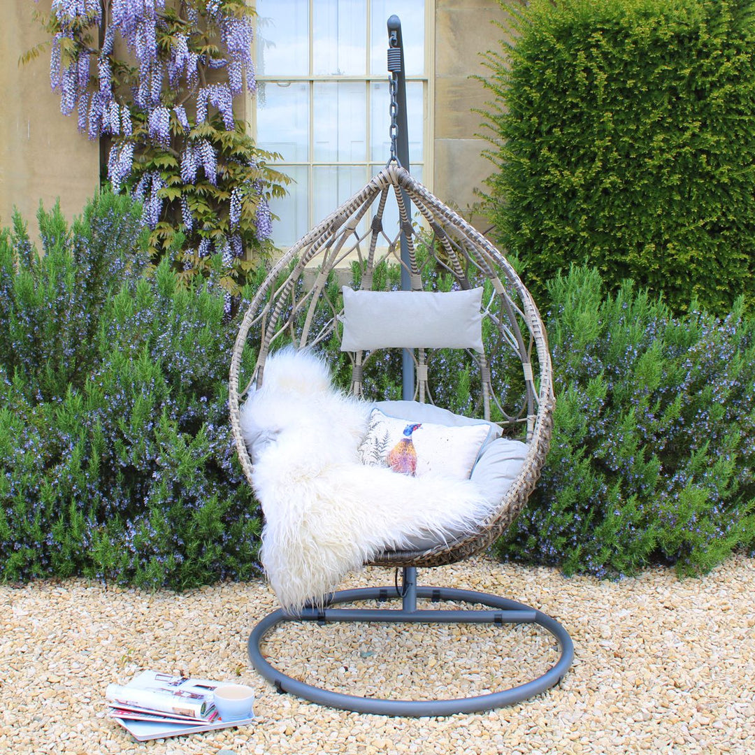 Lyon Hanging Rattan Egg Chair | KENT ONLY DELIVERY