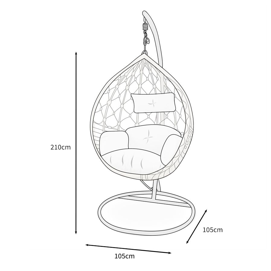 Lyon Hanging Rattan Egg Chair | KENT ONLY DELIVERY