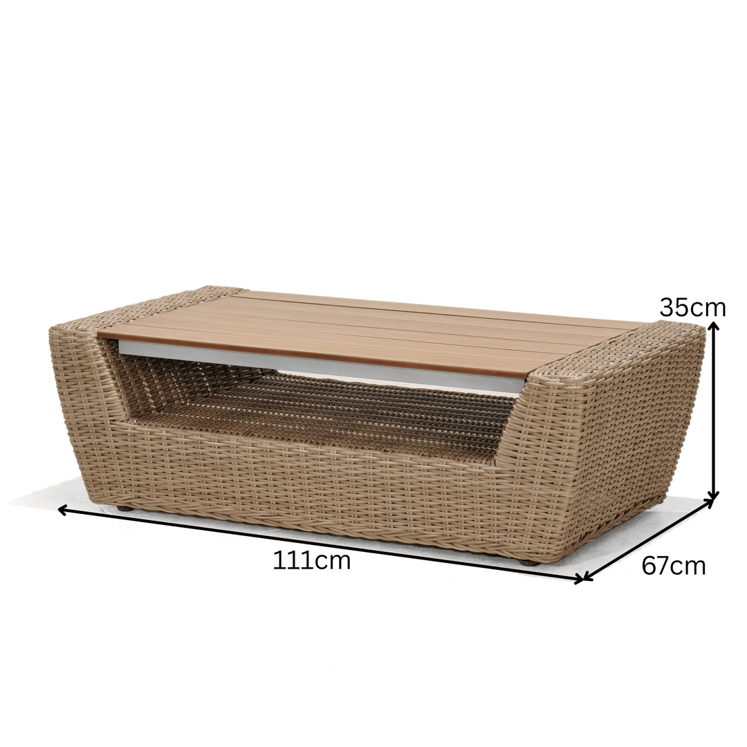 Lifestyle Garden Martinique Coffee Table - Woodsmoke