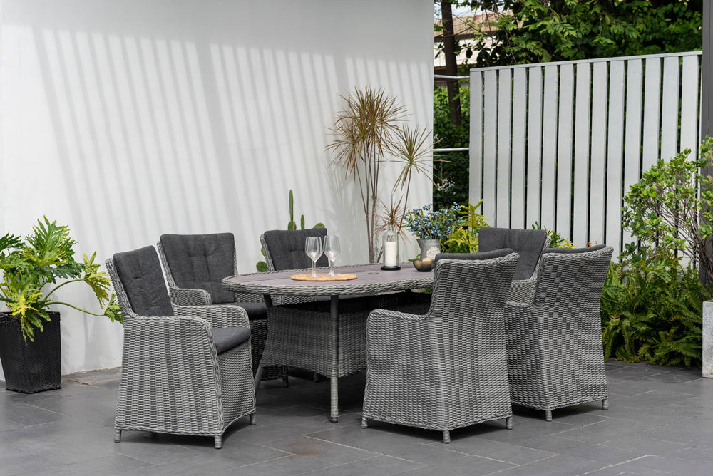 Martinique carver chair and table