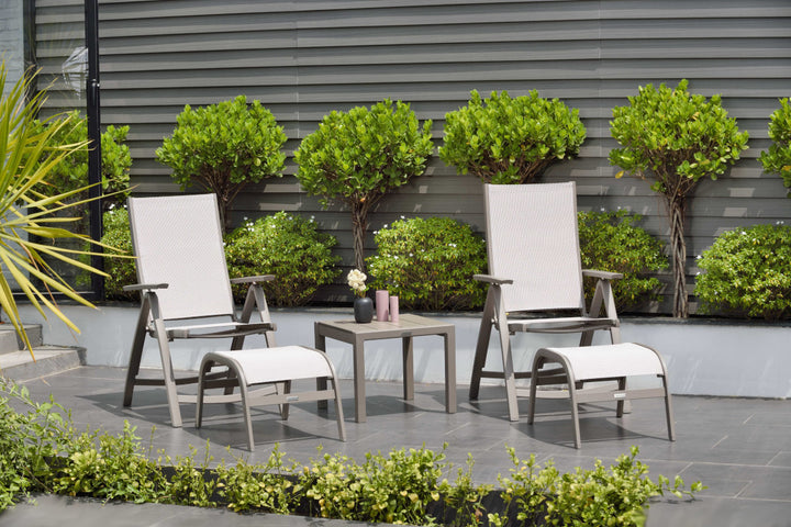 Morella 2-Seat Reclining Coffee Set & Footrest
