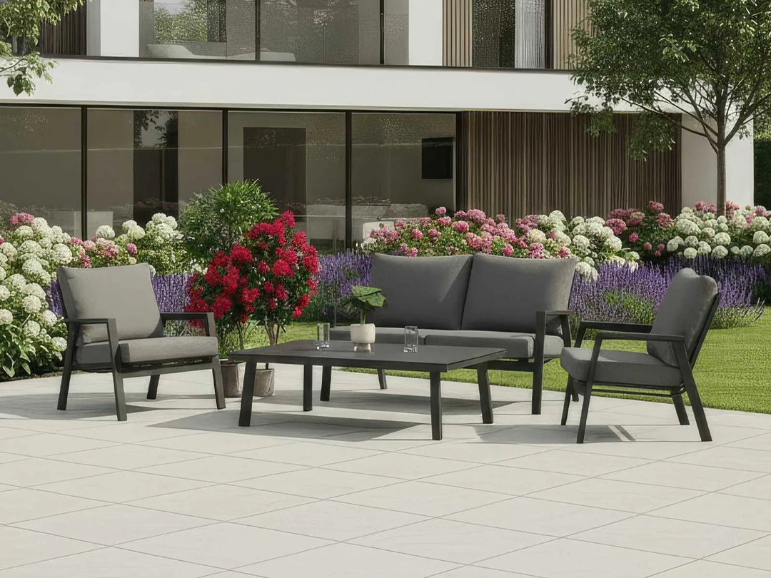 Nova - Zara 2 Seater Sofa Set with Rectangular Coffee Table - Grey