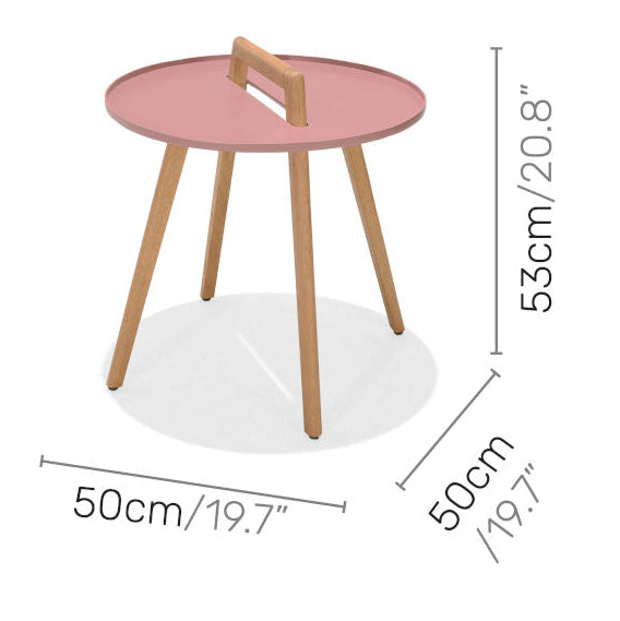 Lifestyle Garden Nassau-Onyx 2 Seater Round Coffee Set - Peony Pink