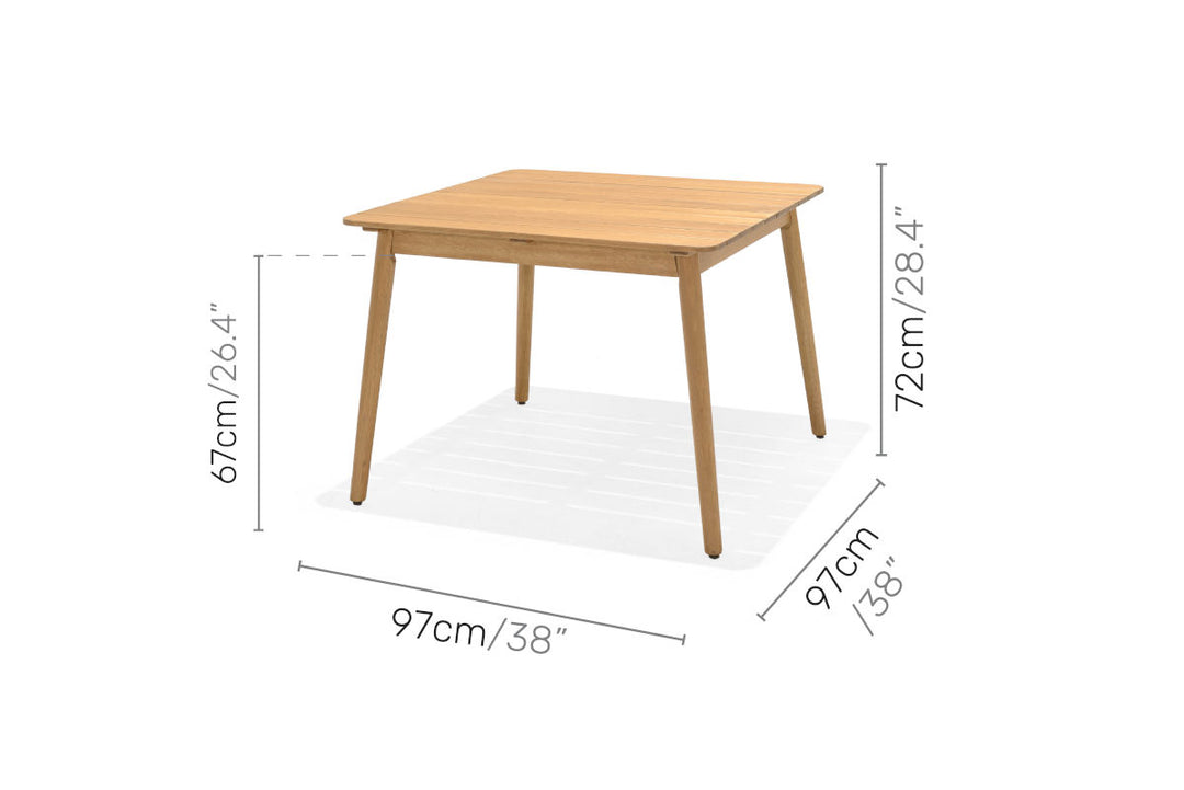 Nassau 97cm Square Dining Table by Lifestyle Garden