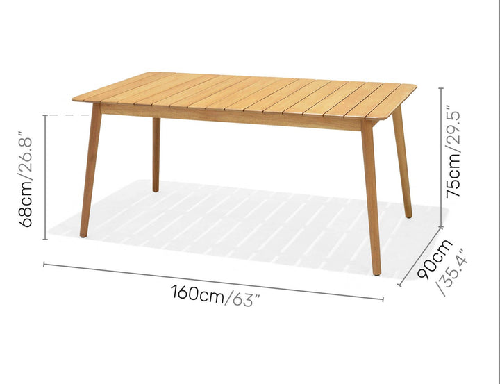 Lifestyle Garden Nassau Rectangular Dining Table