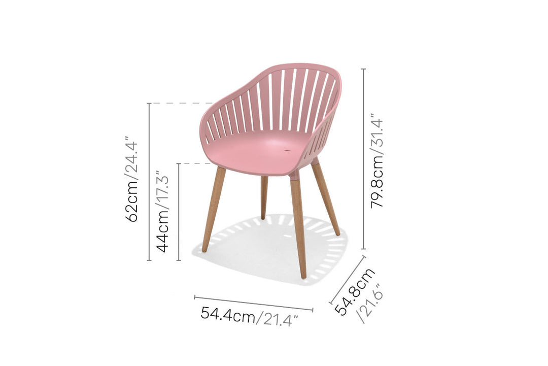 Nassau Carver Chairs x2 - Pink by Lifestyle Garden