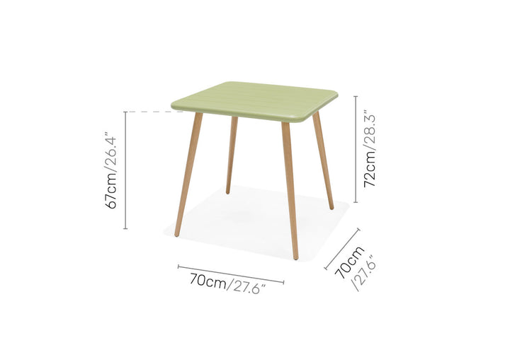 Lifestyle Garden Nassau 70cm Square Bistro Table - Green
