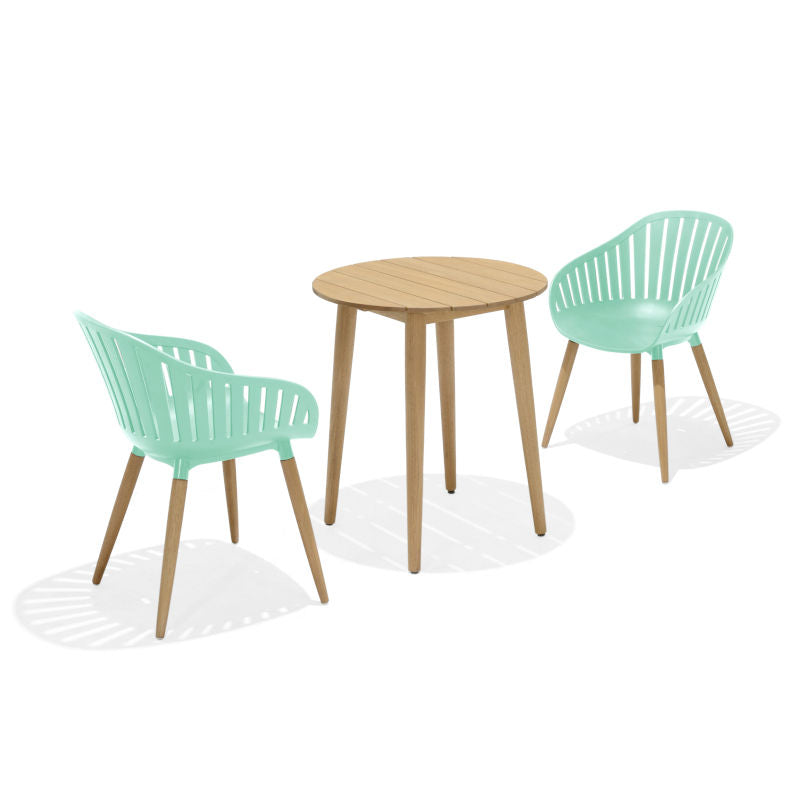 Lifestyle Garden Nassau Bistro 2 Seater 66cm Round Set - Mint Green