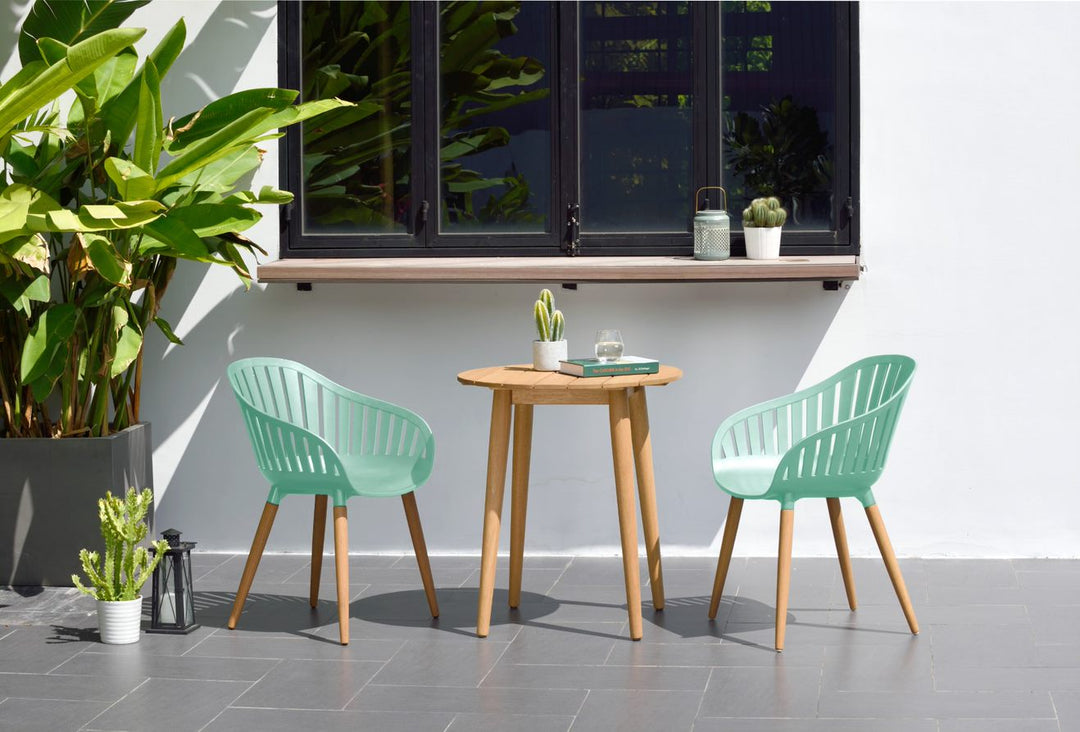 Lifestyle Garden Nassau Bistro 2 Seater 66cm Round Set - Mint Green