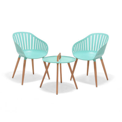 Nassau 2 Seater Round Coffee Set - Mint Green