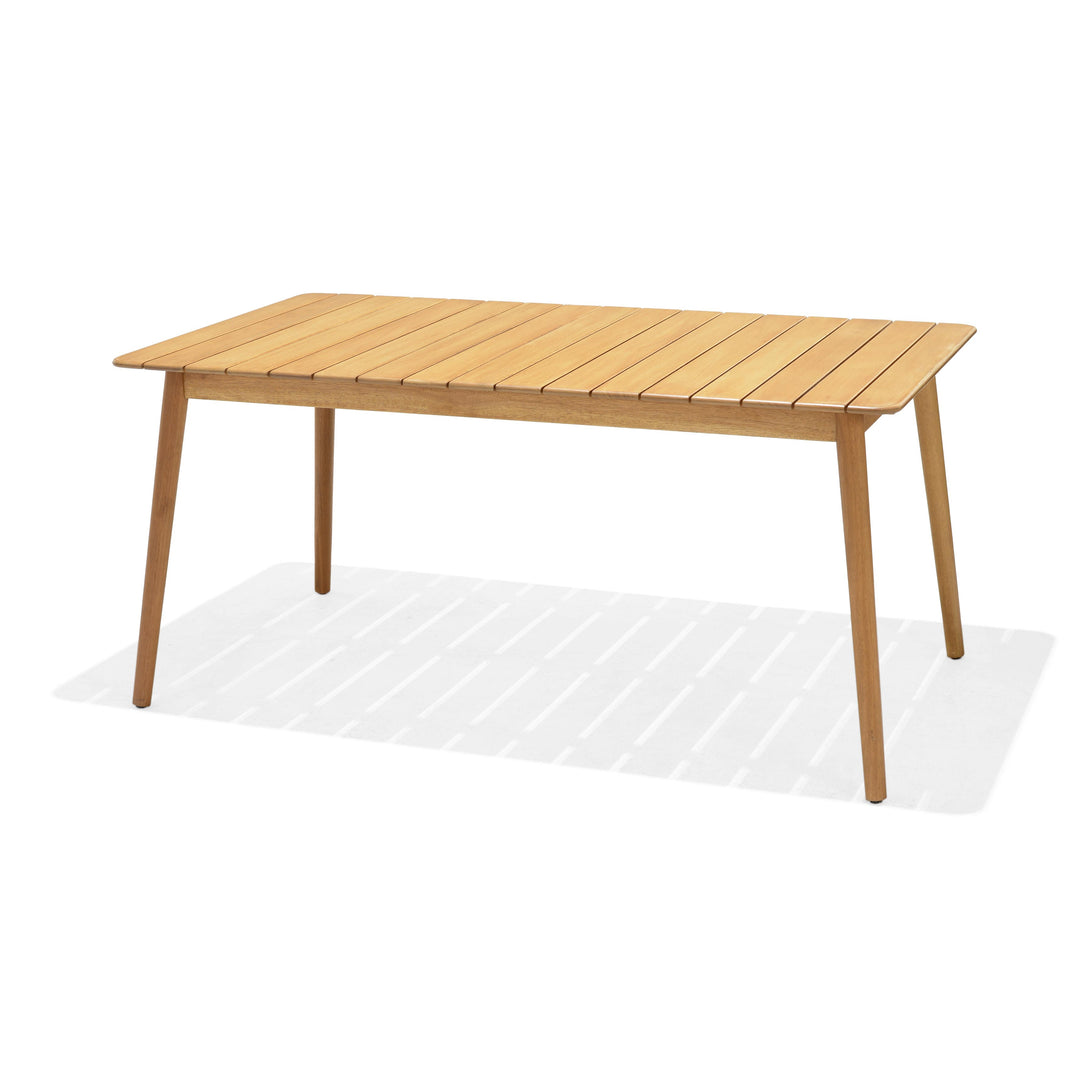 Lifestyle Garden Onyx 6-seater 160x90cm Rect Garden Dining Set – Social Plastic® Coral Sand