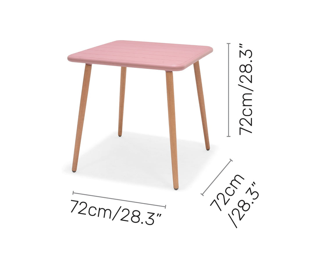 Nassau 70cm Square Bistro Table - Pink by Lifestyle Garden