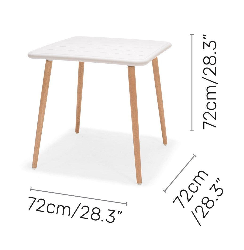 Lifestyle Garden Onyx-Nassau Bistro 2 Seater 70cm Square Set - White