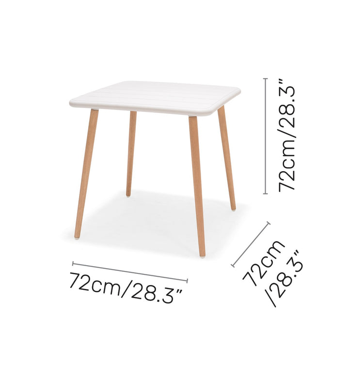 Nassau 70cm Square Bistro Table - White by Lifestyle Garden