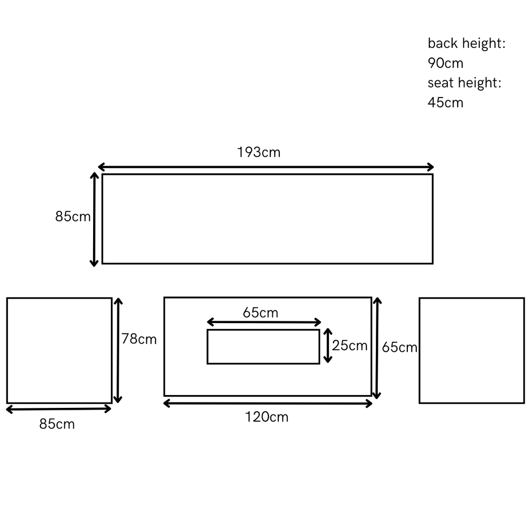 New York New York Casual Dining Set with Fire Pit Table and Swivel Rockers | KENT ONLY DELIVERY