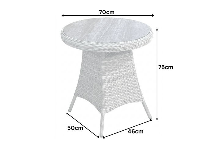 Oxford 2 Seater Round Bistro Coffee Set - Dark Willow