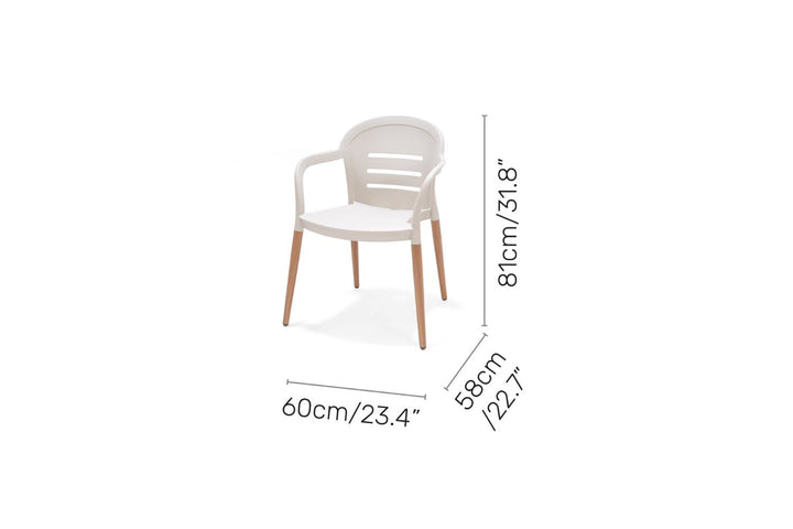 Lifestyle Garden Onyx 6-seater 160x90cm Rect Garden Dining Set – Social Plastic® Coral Sand