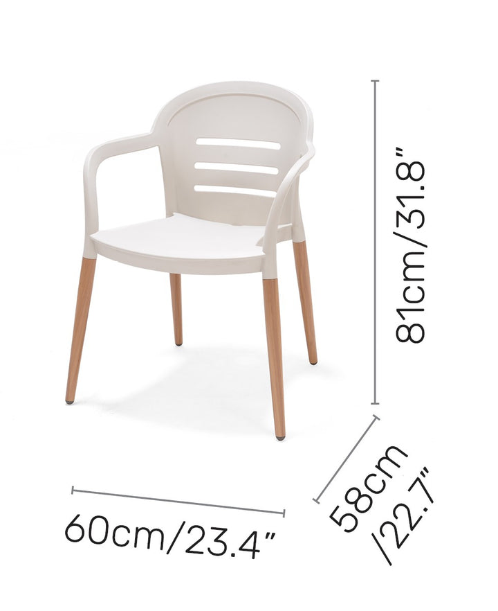 Lifestyle Garden Onyx-Nassau Bistro 2 Seater 70cm Square Set - White