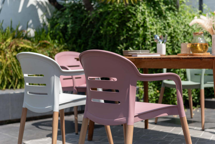 Onyx 6-seater 190x90cm Rect Garden Dining Set – Social Plastic® Mixed