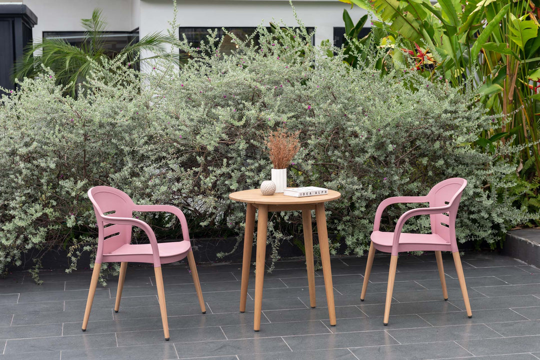 Onyx 66cm Bistro Set – Social Plastic® Peony Pink