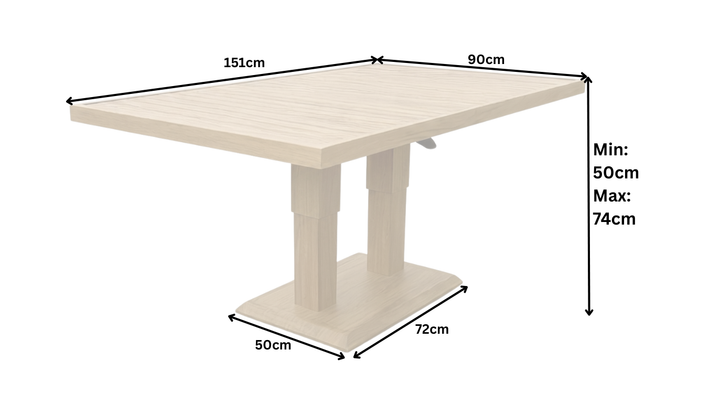Paris Rectangular Corner Corner Casual Dining Set with Rise & Fall Table