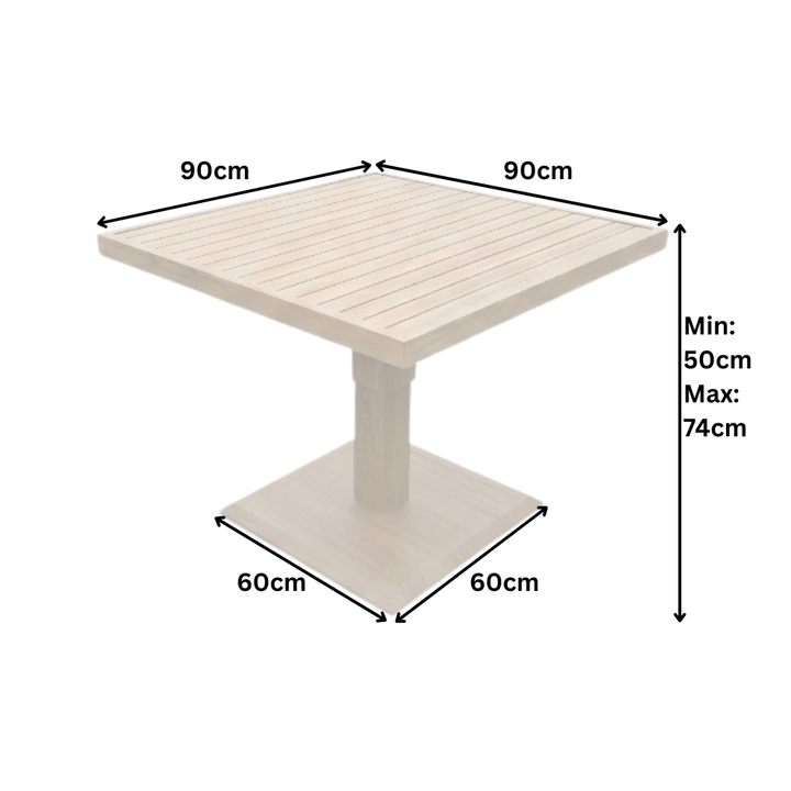Paris Square Corner Corner Casual Dining Set with Rise & Fall Table