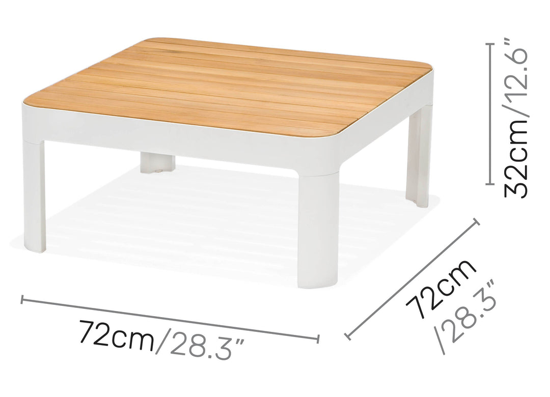 Lifestyle Garden Portals Light 72cm Square Coffee Table