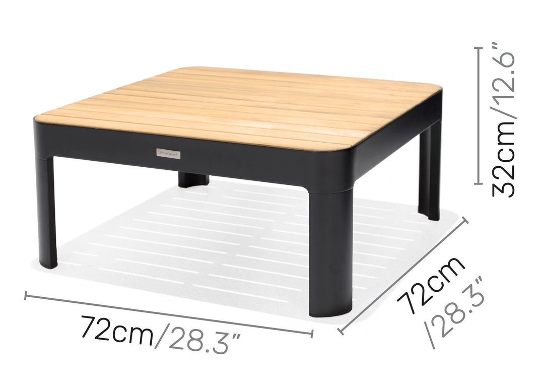 Lifestyle Garden Portals Dark 72cm Square Coffee Table