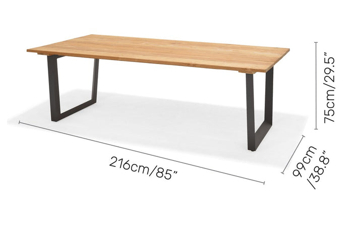 Lifestyle Garden Palau Rectangular Dining Table 216x99cm