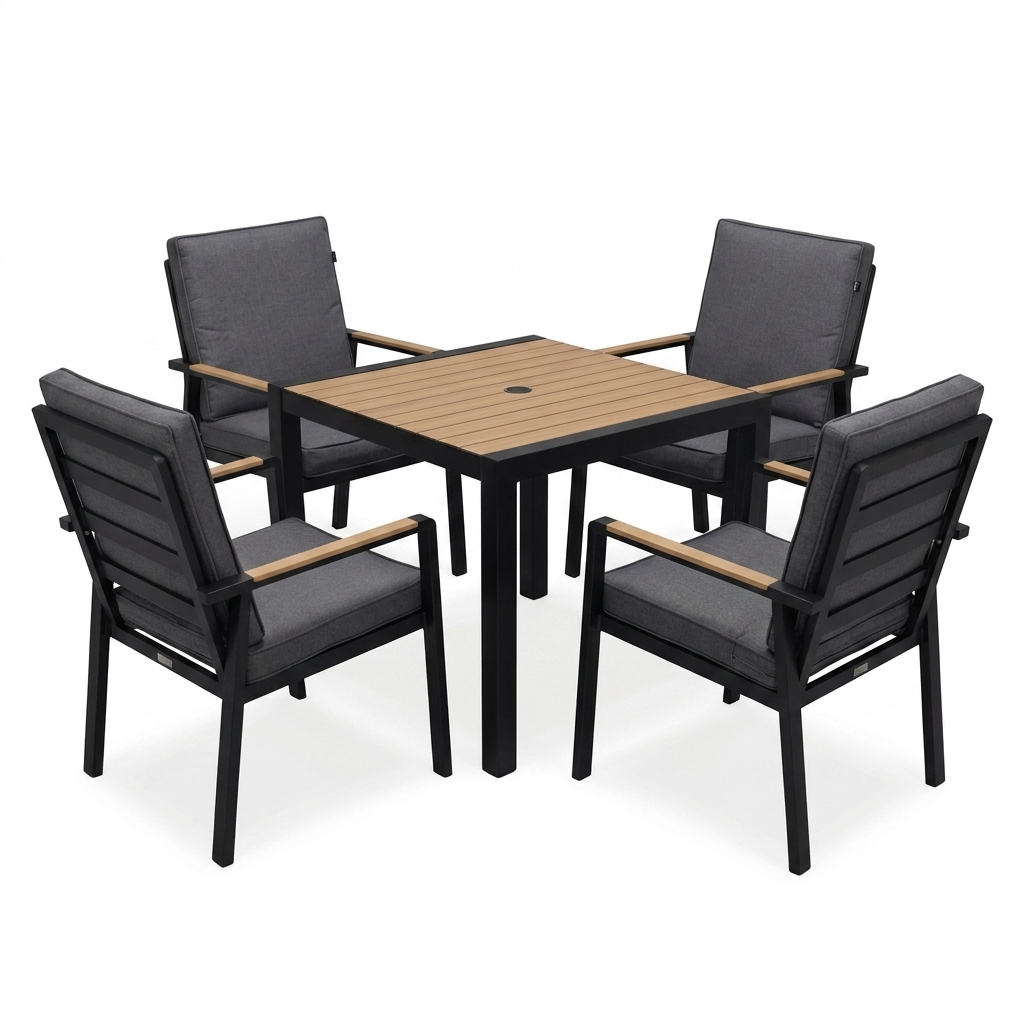 Panama-Asher Deluxe 4 Seat Square Dining Set