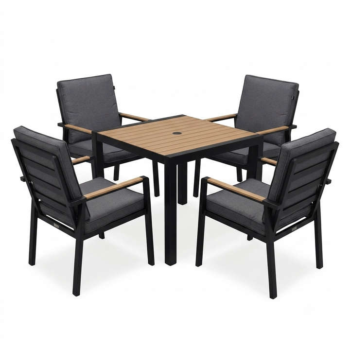 Panama-Asher Deluxe 4 Seat Square Dining Set