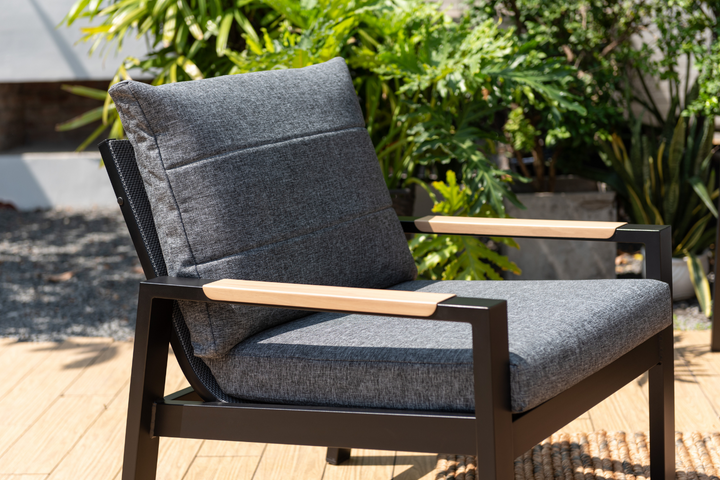 Lifestyle Garden Panama Dark Corner Set with Chairs & Coffee Table