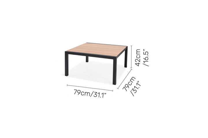 Lifestyle Garden Panama Dark Corner Set with Chairs & Coffee Table