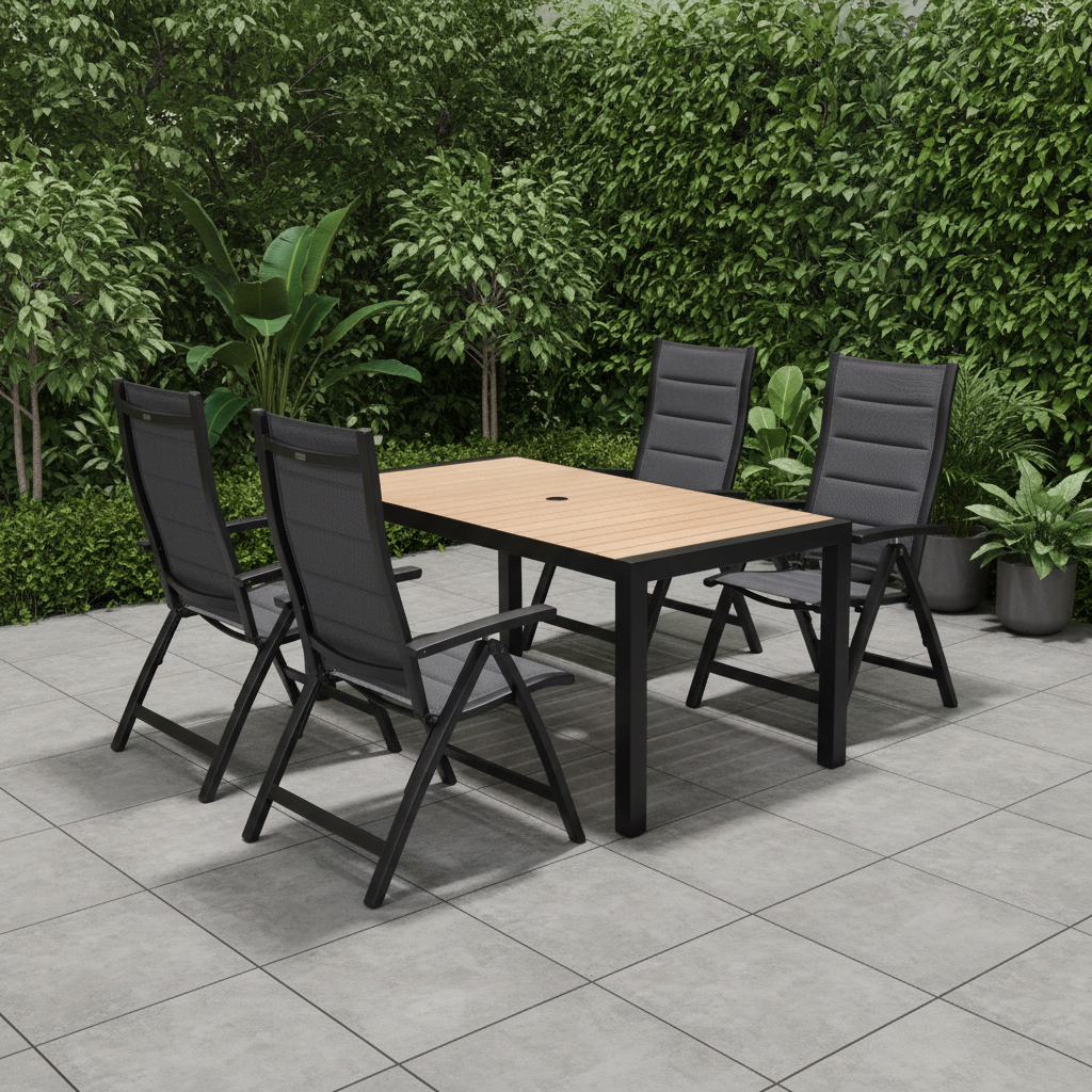 Panama-Kensington Reclining 4 Seat Rectangular Dining Set