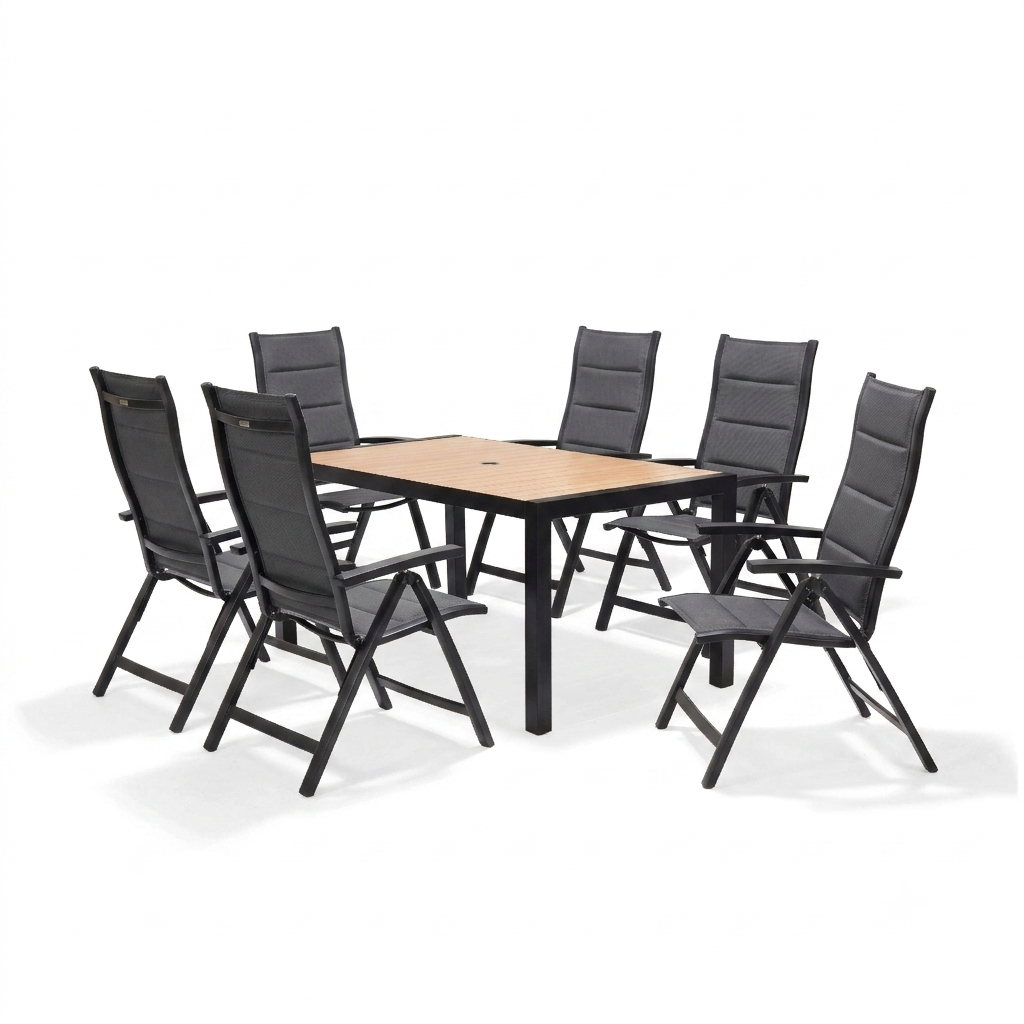 Panama-Kensington Reclining 6 Seat Rectangular Dining Set