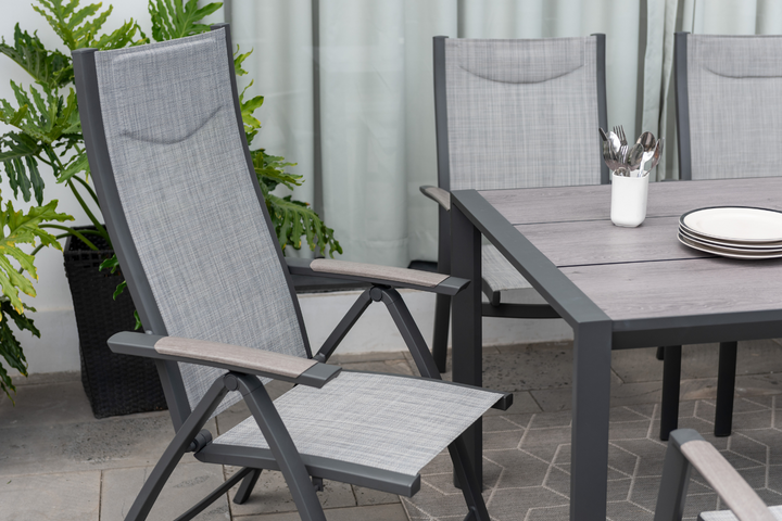 Urbanite Dark Deluxe High Back 8 Seat Mixed Dining Set - Lifestyle Garden