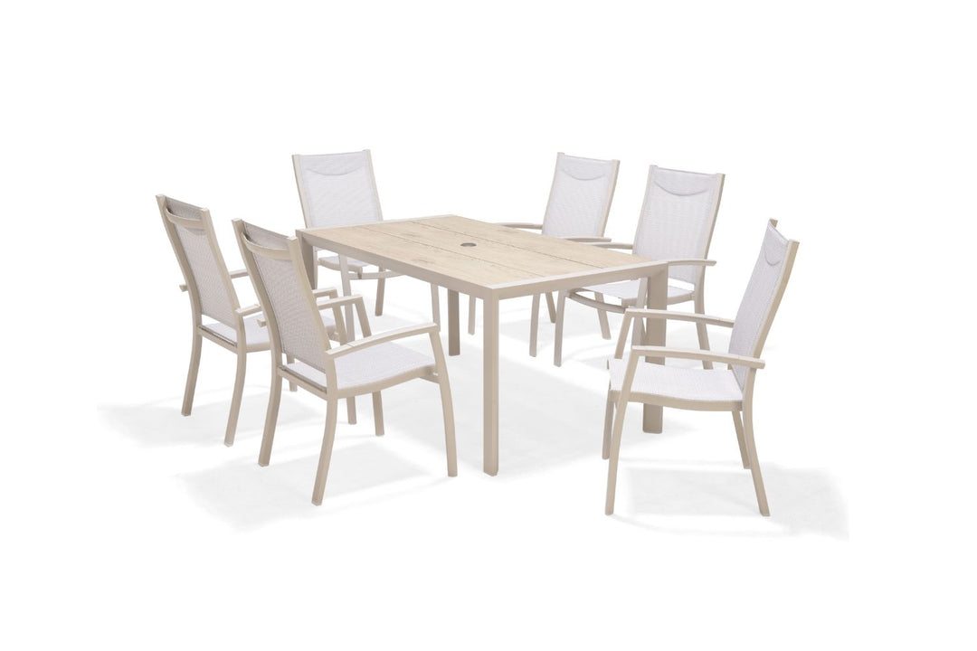 Urbanite Light High Back 6 Seat Dining Set by Lifestyle Garden